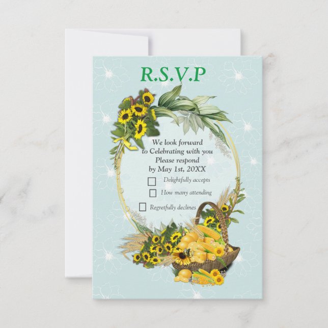 Das Garden-Party RSVP Karte (Vorderseite)