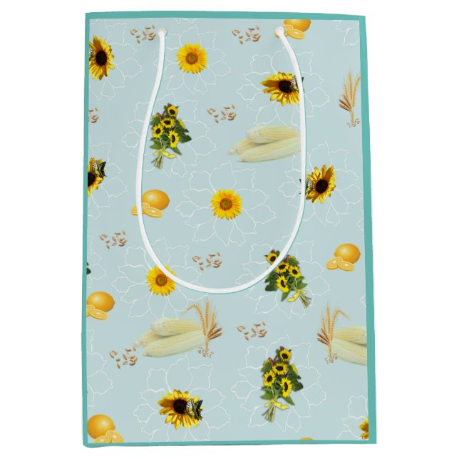 Das Garden-Party Wiederholen Design Mittlere Geschenktüte (Vorderseite)
