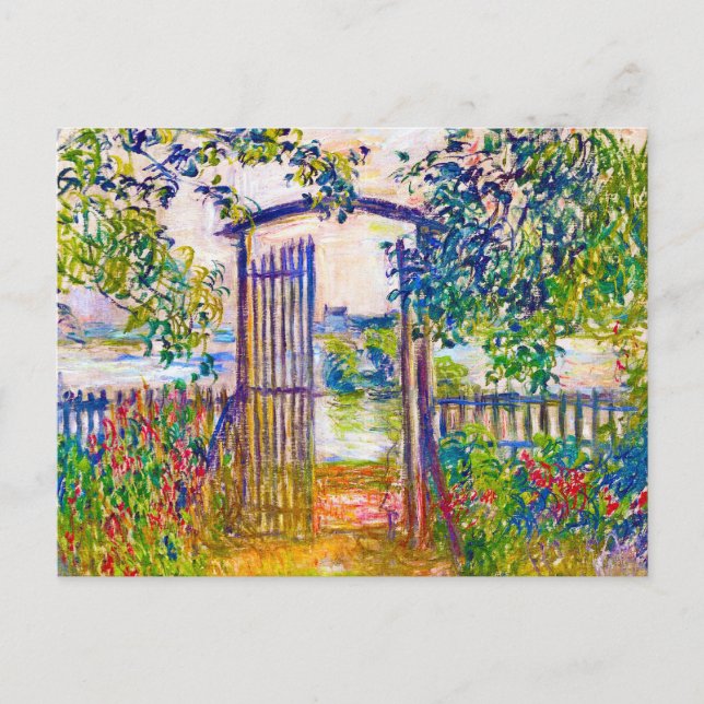 Das Gartentor bei Vetheuil Claude Monet Postkarte (Vorderseite)