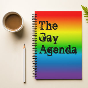 Das Gay Agenda Rainbow Gradient-Notebook Notizblock