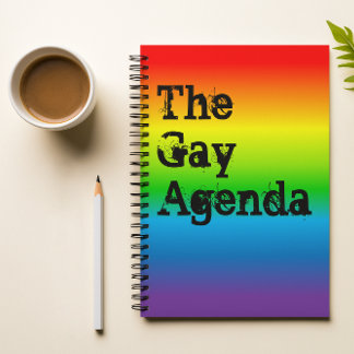 Das Gay Agenda Rainbow Gradient-Notebook Notizblock