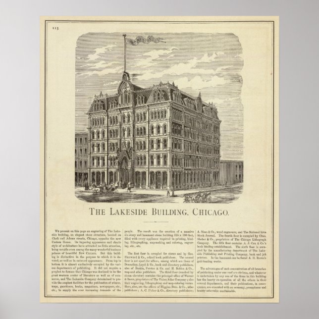 Das Gebäude am See, Chicago Poster (Vorne)