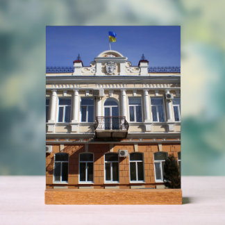 Das Gebäude des Stadtrats von Melitopol Acrylschild