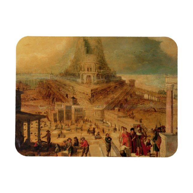 Das Gebäude des Turms von Babel (Tafel) Magnet (Horizontal)