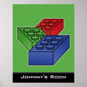 Das Gebäude von Kindern blockiert das Plakat