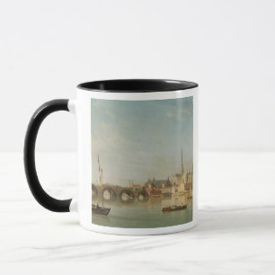 Das Gebäude von Westminster-Brücke mit einem Tasse