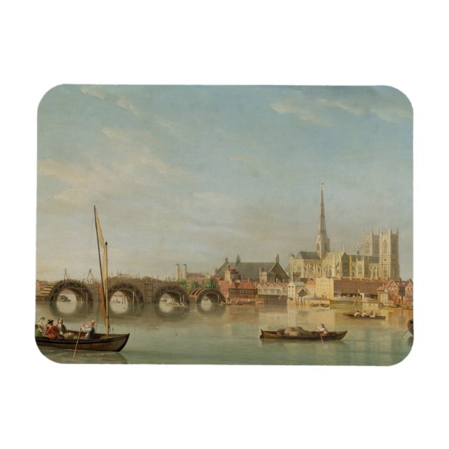Das Gebäude Westminster Bridge mit Fantasie Magnet (Horizontal)