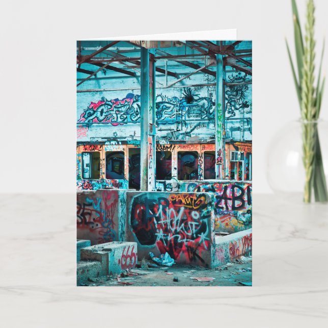 Das Gebäude wird nie als Alleinstraßenkunst entlas Karte (Vorderseite)