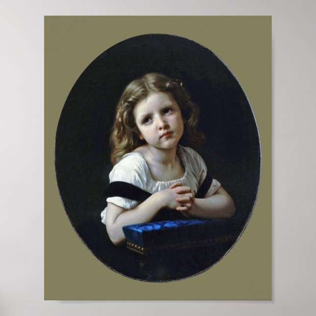 Das Gebet, Bouguereau Poster (Vorne)