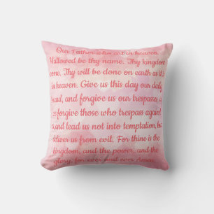 Das Gebet des Herrn Rosa Kissen