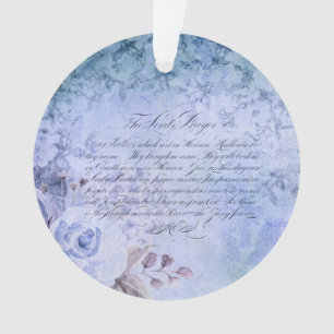 Das Gebet des Herrn - Vintag Blau Ornament