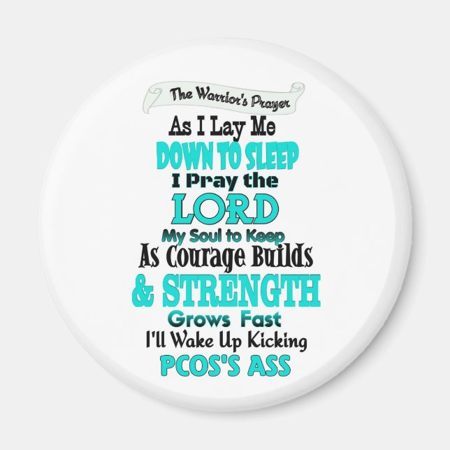 Das Gebet des Kriegers...PCOS Magnet (Vorne)