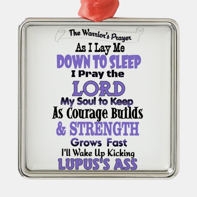 Das Gebet des Kriegers Silbernes Ornament (Vorne)