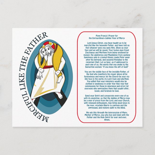 Das Gebet des Papstes Franziskus für das außerorde Postkarte (Vorderseite)