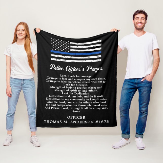 Das Gebet des Polizeibeamten für die Flagge der Th Fleecedecke (Beispiel)