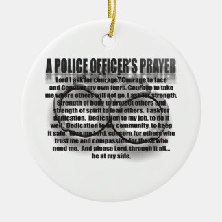 DAS GEBET DES POLIZEIBEAMTEN KERAMIKORNAMENT