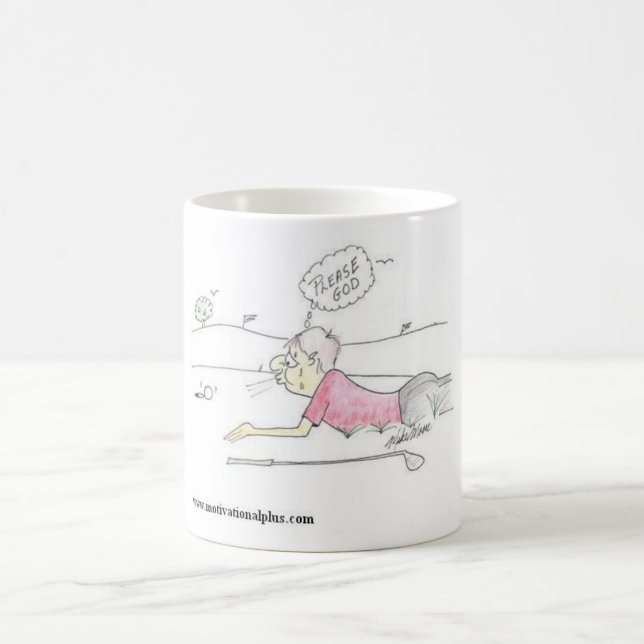 Das Gebet eines Golfspielers Kaffeetasse (Mittel)