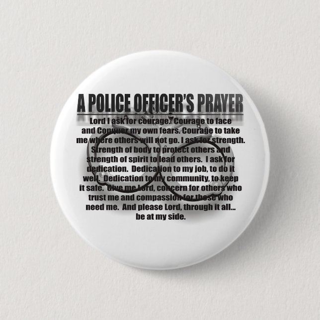 DAS GEBET EINES POLIZEIBEAMTEN BUTTON (Vorderseite)