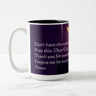 Das Gebet ohne Entschuldigung Zweifarbige Tasse