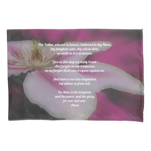 Das Gebet unseres Vaters Clematis  Kissenbezug (Vorderseite)