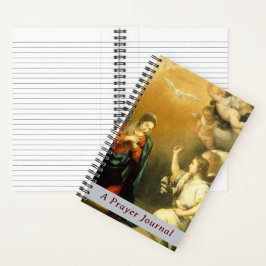 Das Gebetsblatt der Ankündigung Notizbuch