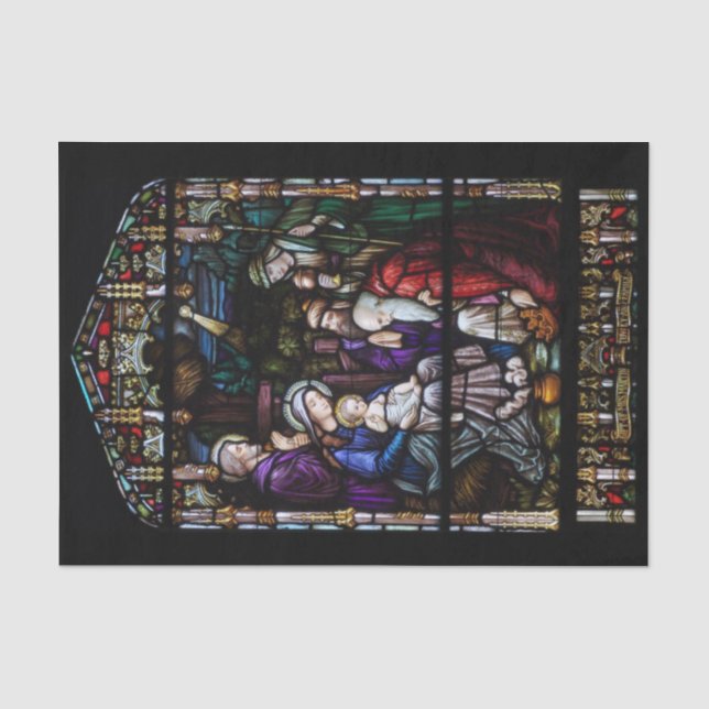 Das Geburt Christis-Buntglas-Weihnachten Seidenpapier (Vorderseite)