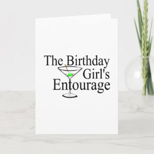 Das Geburtstags-Girls-Entourage Karte