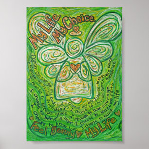 Das Gedicht "Grüner Engel" Malerei Poster Art Prin