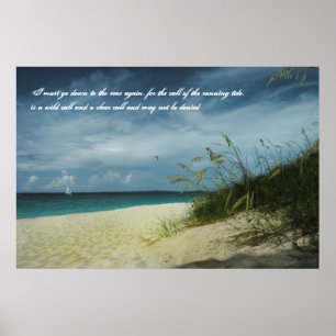 Das Gedicht-Plakat des Bahamas-Strand-Seemanns Poster