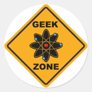 Das Geek-Zone-Zeichen Runder Aufkleber