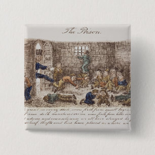 Das Gefängnis, 1858 (farbiger Stich) Button