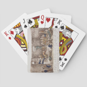 Das Gefängnis, 1858 (farbiger Stich) Spielkarten