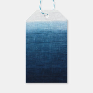 Das gefärbte/Ombre Indigo-Blau-Bad verblassen Geschenkanhänger