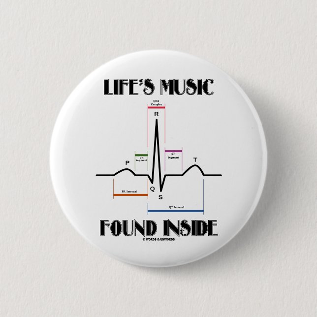 Das gefundene Innere des Lebens Musik (ECG/EKG Button (Vorderseite)