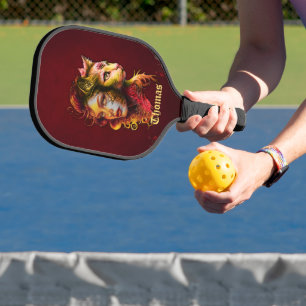 Das Geheimnis der Symbiose von Frau und Katze, Pickleball Schläger