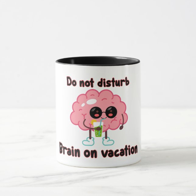 Das Gehirn im Urlaub Tasse (Zentrum)