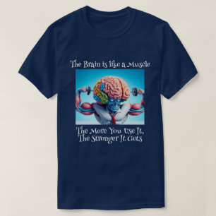 Das Gehirn leuchtet wie ein Muskel T-Shirt