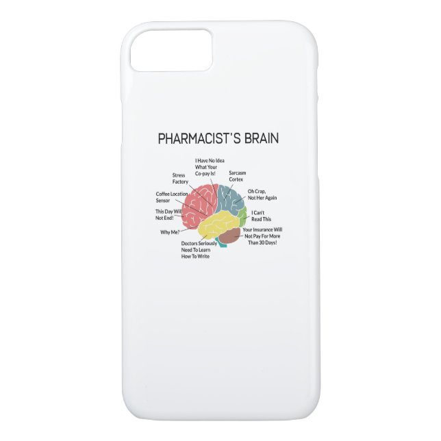 Das Gehirn-lustige Apotheker-Apotheken-Technologie Case-Mate iPhone Hülle (Rückseite)