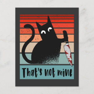 Das gehört mir nicht, unschuldige Katze mit Messer Flyer
