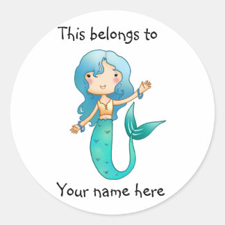 Das gehört zum Mermaid-Aufkleber Runder Aufkleber