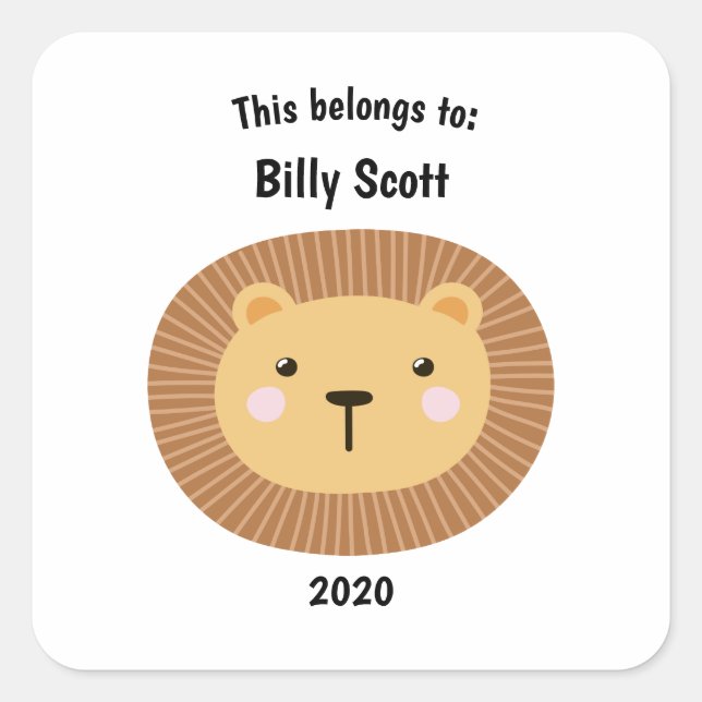 Das gehört zurück zum Schulgesicht Weiß Quadratischer Aufkleber (Vorderseite)