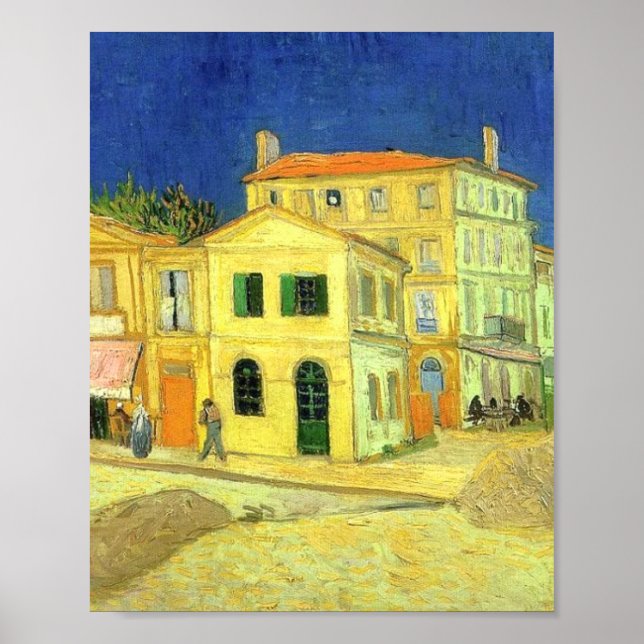 Das gelbe Haus von Vincent Van Gogh Poster (Vorne)