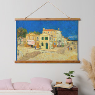 Das Gelbe Haus von Vincent Van Gogh Wandteppich Mit Holzrahmen