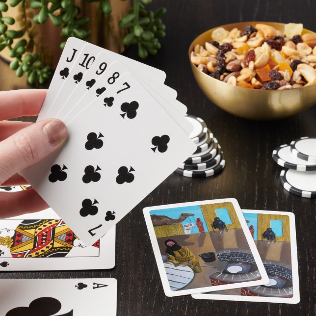 Das Gemälde Beduininnen von Alfred Fox Spielkarten (In Situ)