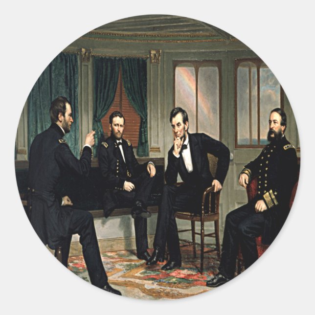 Das Gemälde der Friedenstruppen von 1868 Runder Aufkleber (Vorderseite)