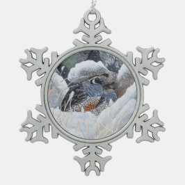 Das gemütliche Paar Schneeflocken Zinn-Ornament