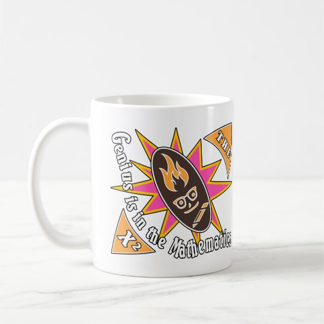 Das Genie liegt in der Mathematik Kaffeetasse (Links)