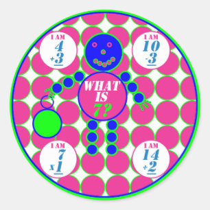Das Geometriedokument-Circle-Alter 7 Runder Aufkleber