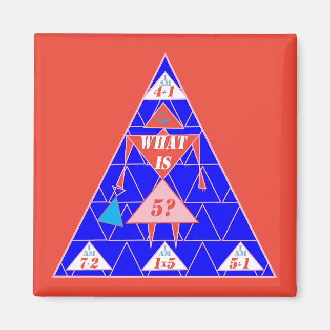 Das Geometriegeschild-Dreieck-Alter 5 Magnet (Vorne)