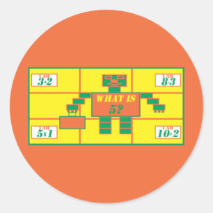 Das geometrische Sticker-Rechteck-Alter 5 Runder Aufkleber